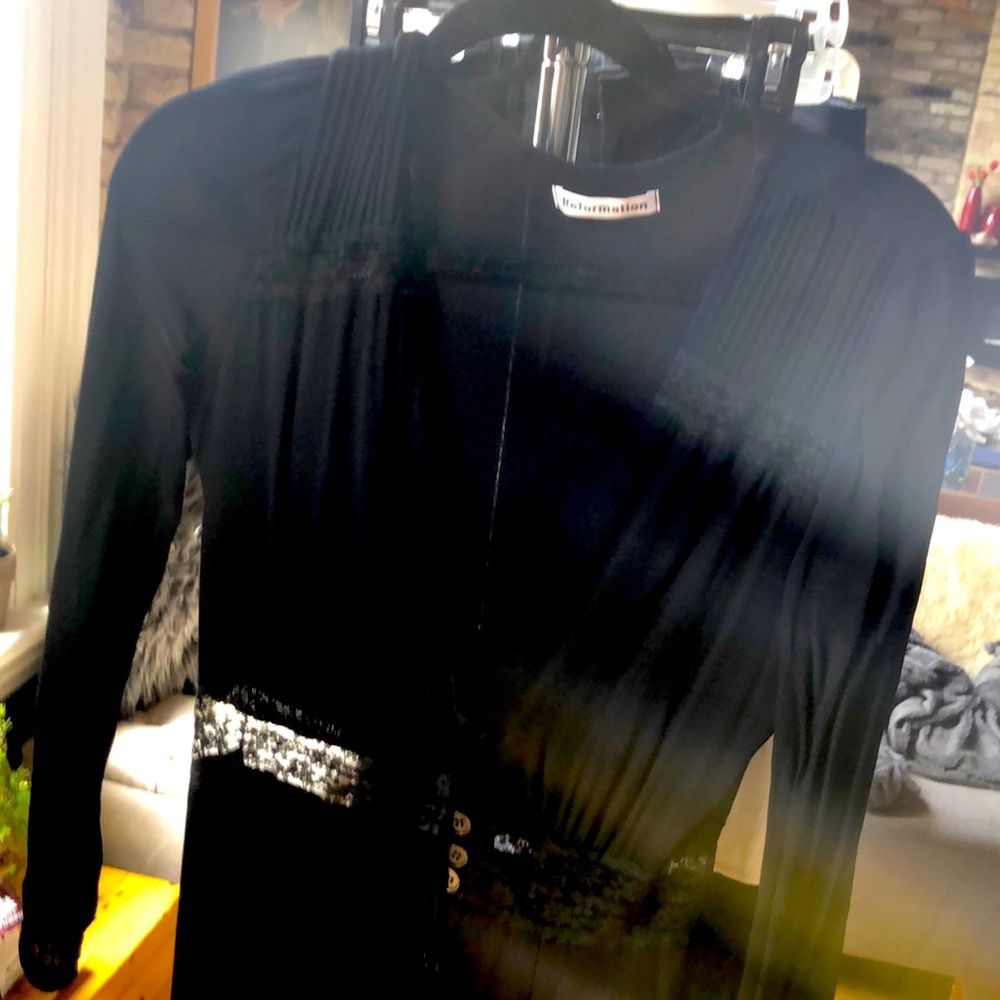 Reformation black buttoned lace size 4 dress